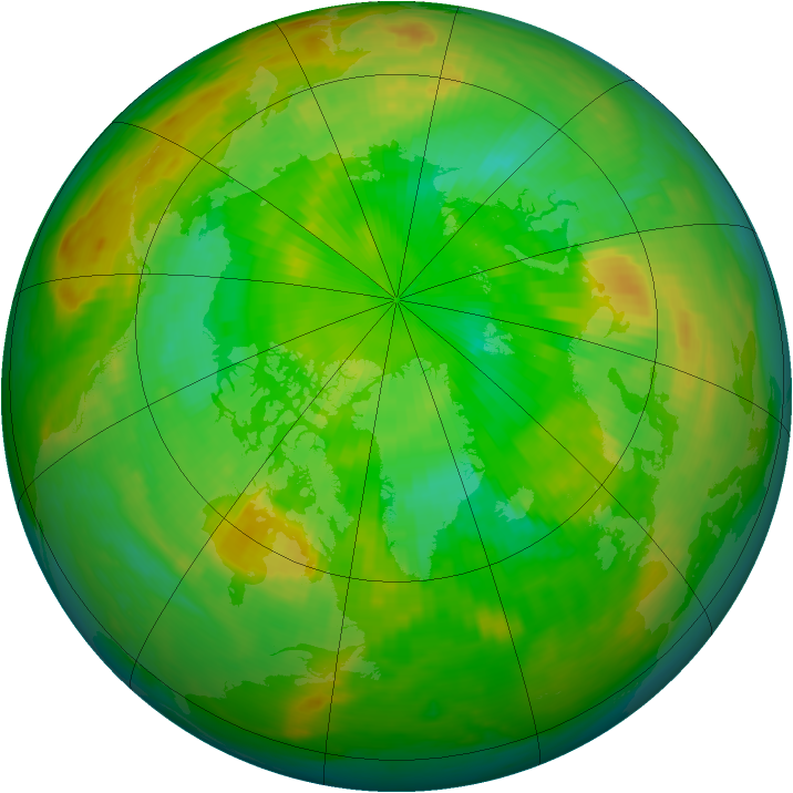 Arctic ozone map for 26 June 1983